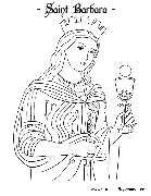 Saint Barbara Coloring Page | Catholic Playground