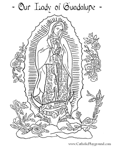 Our Lady Of Guadalupe Coloring Page 1