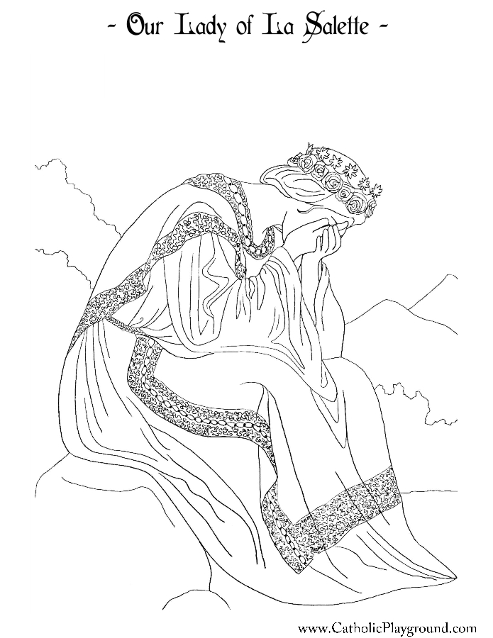 Our Lady of La Salette Coloring Page | Catholic Playground